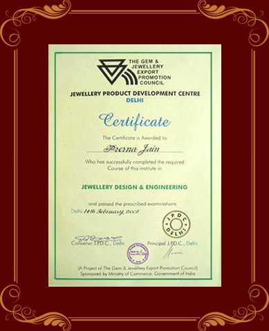 Certificate in Jewellery Design and Engineering